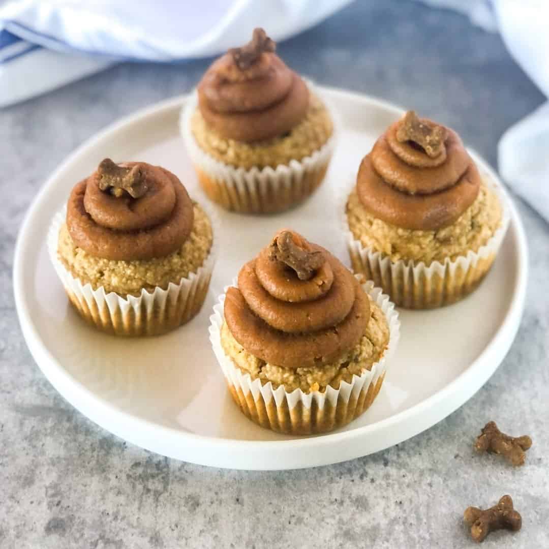 Image for Oat Flour Pupcakes with Peanut Butter “Frosting”